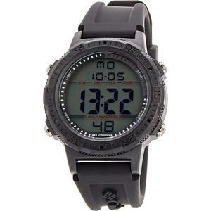 Brand New Columbia Sportswear Black Digital Watch- 42 mm, Silicone for Men